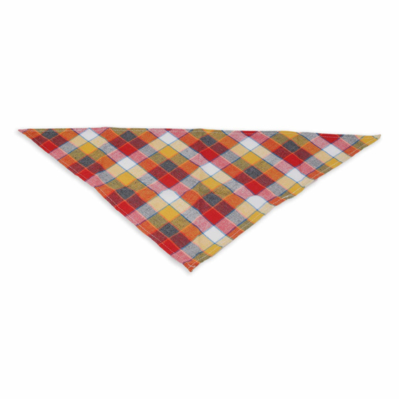 Hundehalstuch rot orange wei kariert