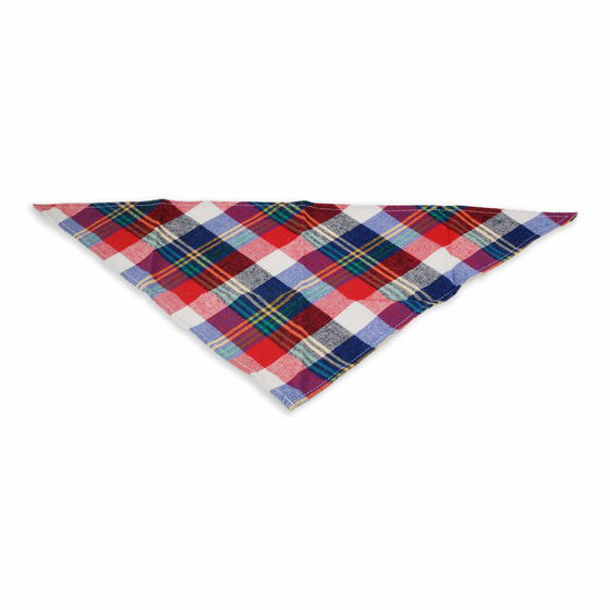 Hundehalstuch wei schwarz rot kariert