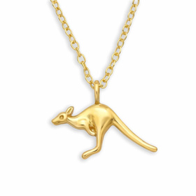Elegante Känguru Halskette aus 925 Sterling Silber mit...
