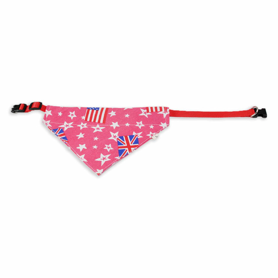 Halsband mit Hundehalstuch USA und England Flagge
