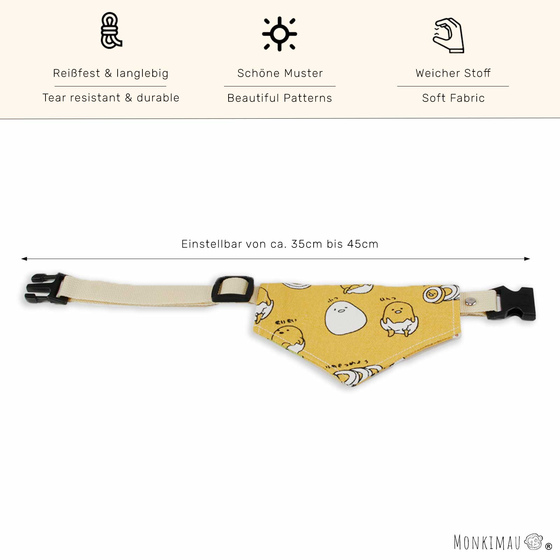 Halsband mit Hundehalstuch mit Ei und Kken