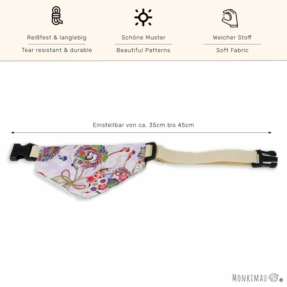 Halsband mit Hundehalstuch asiatisches Design