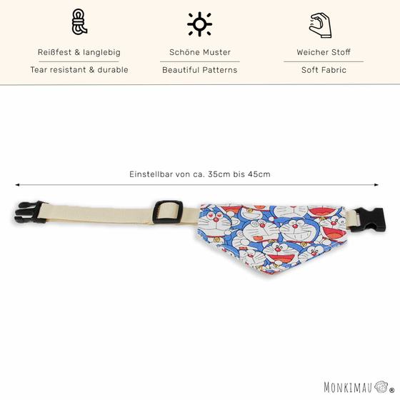 Halsband mit Hundehalstuch mit Comic Figur