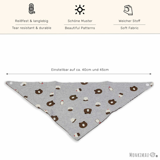 Hundehalstuch mit 2 Seiten Brchen und Punkte