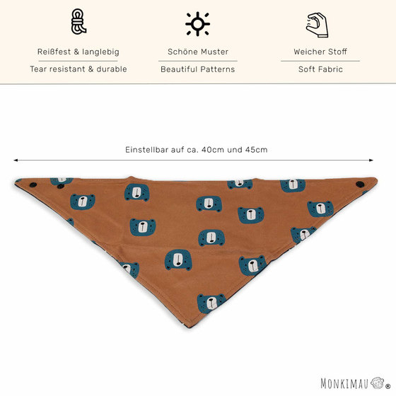 Hundehalstuch mit 2 Seiten Bren und Punkte