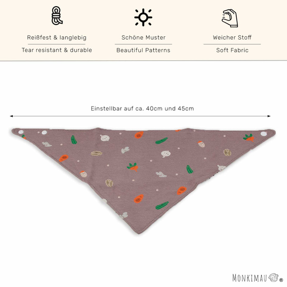 Hundehalstuch mit 2 Seiten Gemse und Punkte