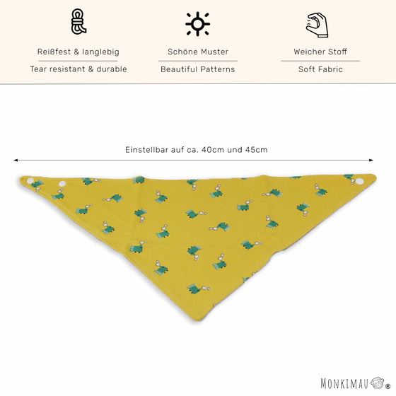 Hundehalstuch mit 2 Seiten Dampflok und Punkte