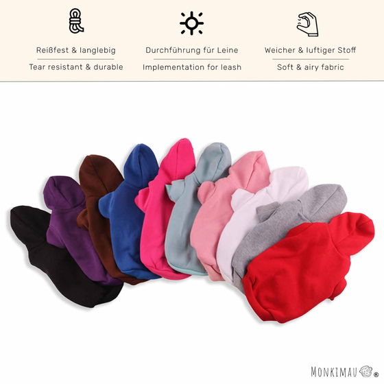 Hundepullover Hoodie mittelgro�e Hunde - L in grau