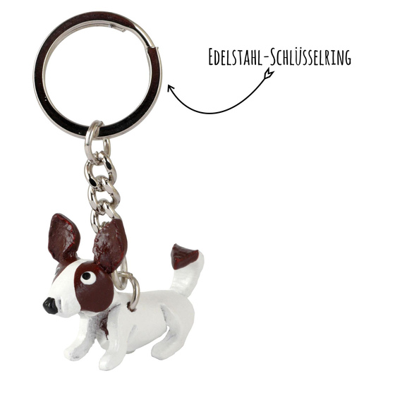 Jack Russell Terrier Schlsselanhnger aus Leder