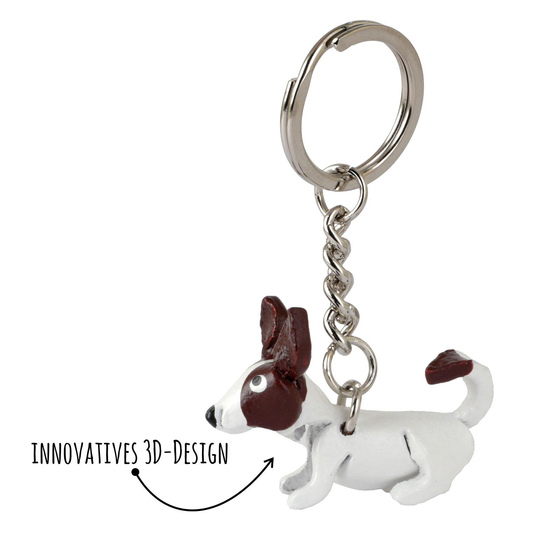 Jack Russell Terrier Schlsselanhnger aus Leder