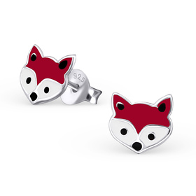 Auf dem Bild zu sehen sind Kinder Ohrringe Fuchs Kopf...