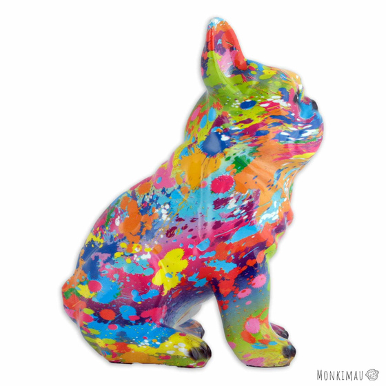 Bulldoggen Figur bunte Farbe