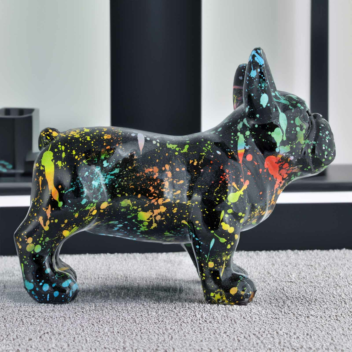 Französische Bulldoggen Figur schwarz/weiß 51cm in Berlin - Spandau
