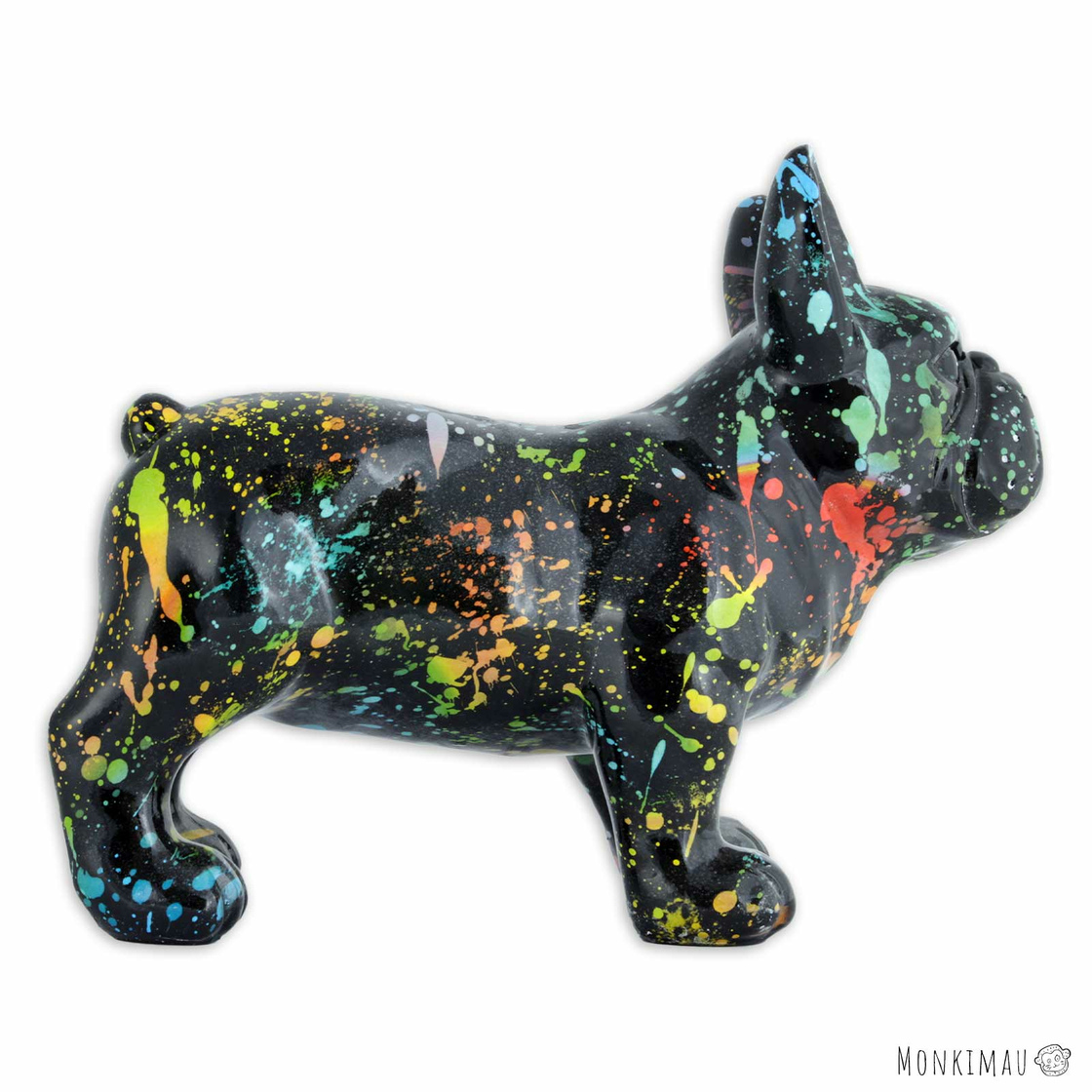 Französische Bulldoggen Figur schwarz/weiß 51cm in Berlin - Spandau