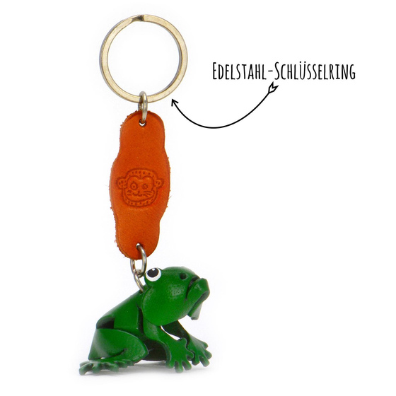 Frosch Schlsselanhnger aus Leder
