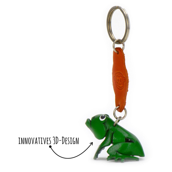 Frosch Schlsselanhnger aus Leder
