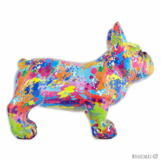 Franzsische Bulldoggen Figur bunte Farbe