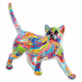 Katzen Figur bunte Farbe