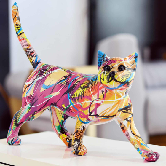 Katzen Figur Strichmuster