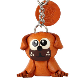Auf dem Bild zu sehen ist ein Mops Hund aus Leder als...