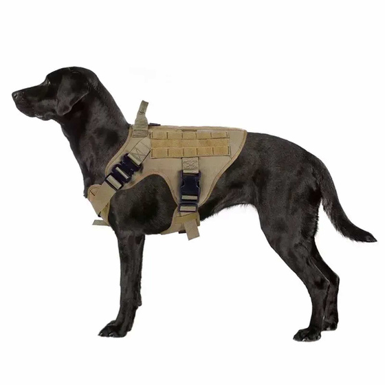 Hundegeschirr taktische Sicherheitsweste - M in beige