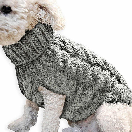 Haustier Pullover f�r Hund und Katze - XL Grau