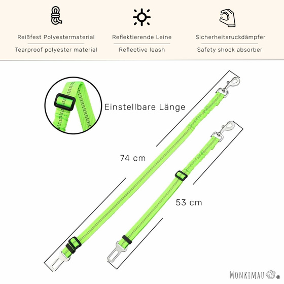 Sicherheitsgurt mit Ruckd�mpfer aus Nylon - schwarz
