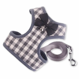 Katzen Geschirr gepolstert mit Leine und Schleife in...