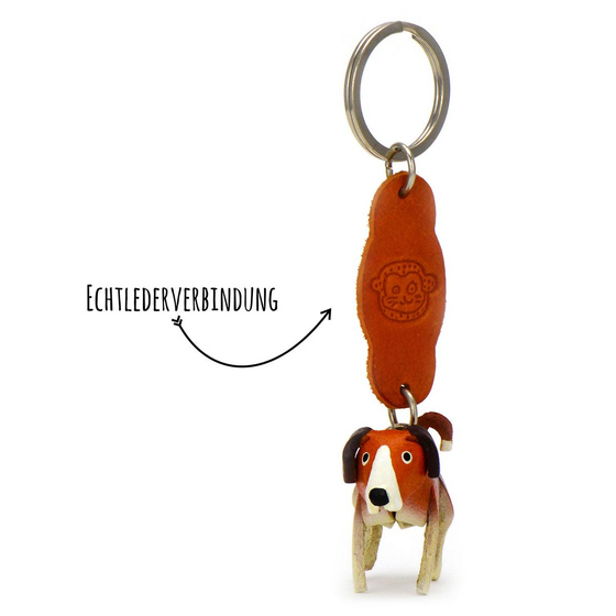 Beagle Schlsselanhnger aus Leder