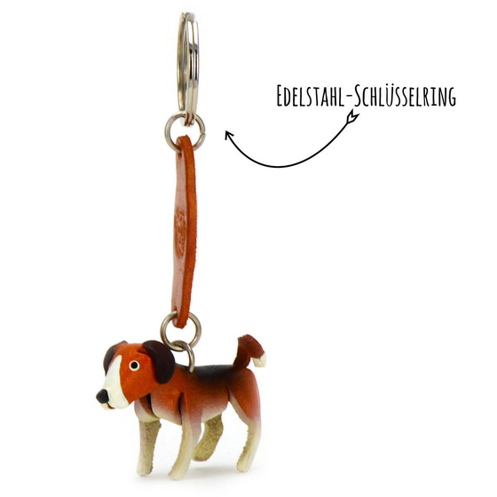 Beagle Schlsselanhnger aus Leder