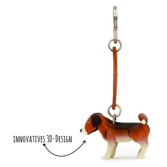 Beagle Schlsselanhnger aus Leder