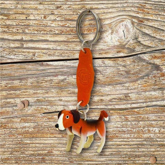 Beagle Schlsselanhnger aus Leder