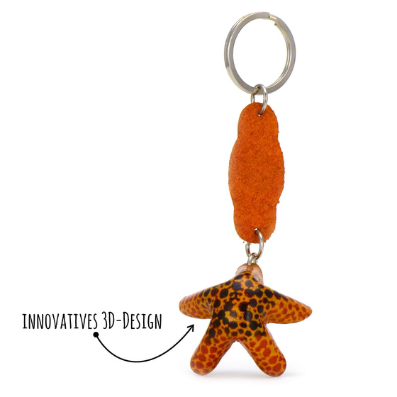 Seestern Schlsselanhnger aus Leder