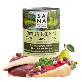 Ente mit Petersilienwurzel, Rote Beete und Sesam