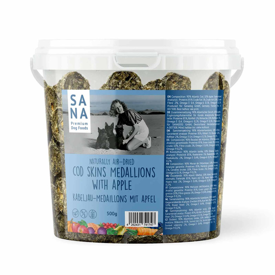 Kabeljau-Medaillons mit Apfel - 500 Gramm