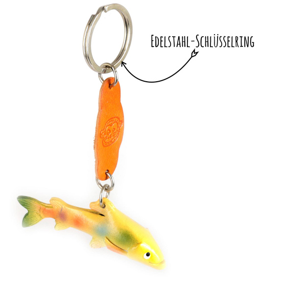 Forellen Schlsselanhnger aus Leder