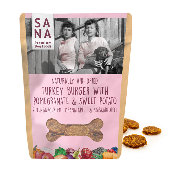 Putenburger mit Granatapfel und Skartoffel - 100 Gramm