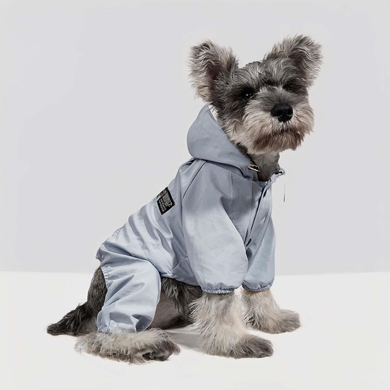Regenmantel Hund in blau - S