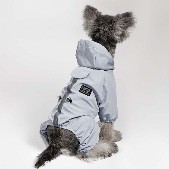 Regenmantel Hund in blau - S