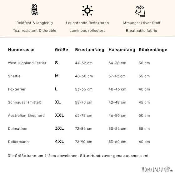 Regenmantel Hund in rot - XL