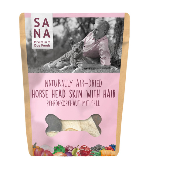 Pferdekopfhaut mit Fell - 1,5 kg