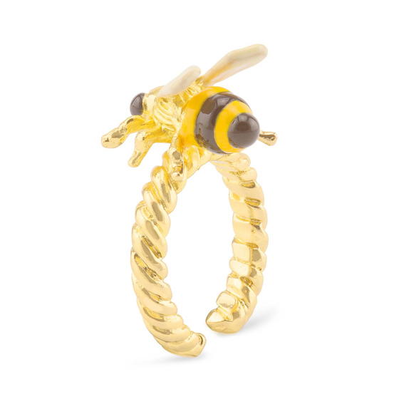 Bienen Ring vergoldet