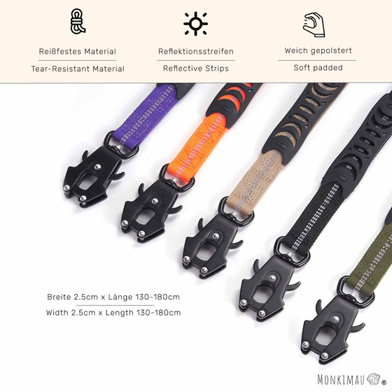 Hundeleine taktisch fr groe Hunde - schwarz