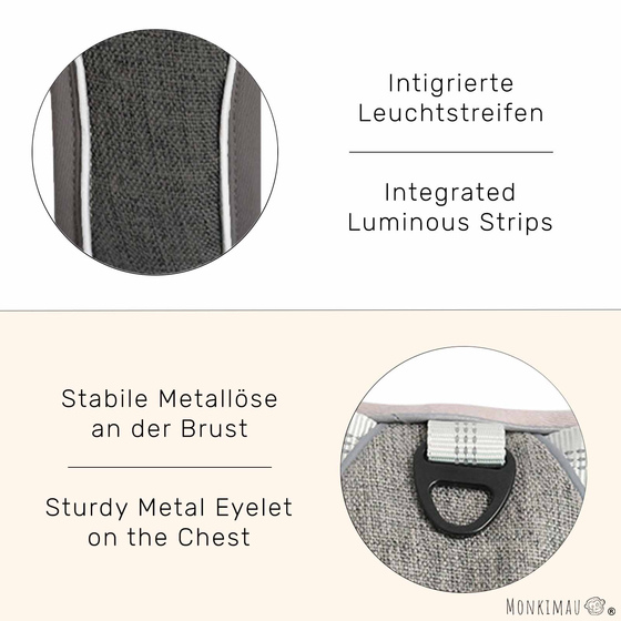 Hundegeschirr gepolstert lila - S