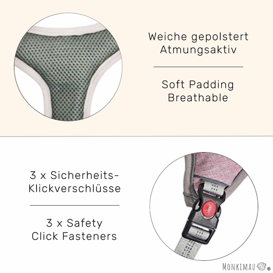 Hundegeschirr gepolstert lila - S