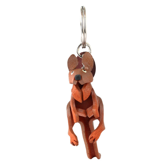 Knguru Schlsselanhnger aus Leder