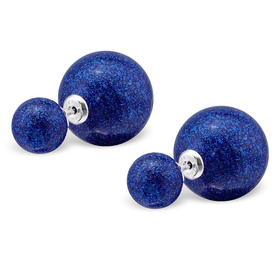 Auf dem Bild zu sehen sind Kinder Ohrringe Doppelkugel...