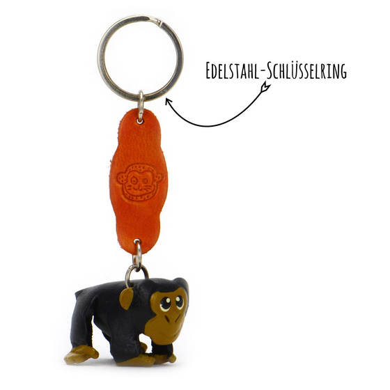 Affen Schlsselanhnger aus Leder