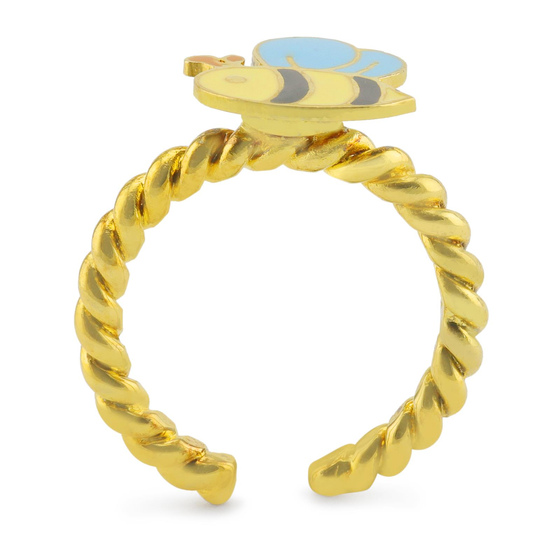 Bienen Ring vergoldet