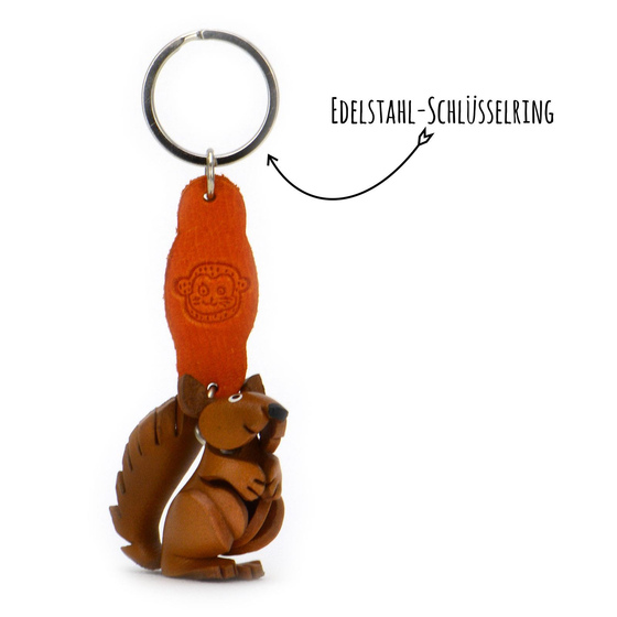 Eichhrnchen Schlsselanhnger aus Leder
